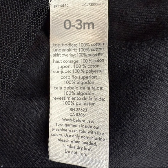 Carter's Halloween Dress Child of Mine Black White Baby Girl 2-Piece Sz 0-3 Mo. - Picture 9 of 11